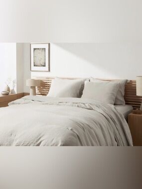 Parachute 100% Flax Linen Duvet Cover King/California King Bone Luxury